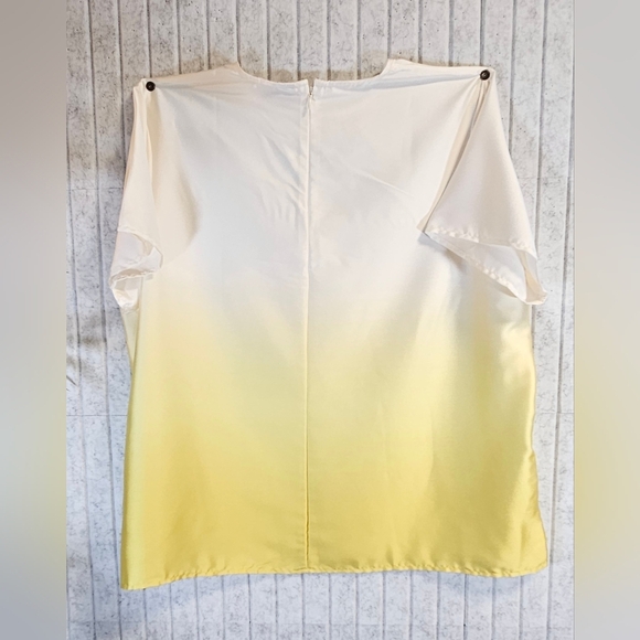 Worthington Ombre Shift Dress XL White Yellow Gradient Career Office Brunch - Picture 2 of 2
